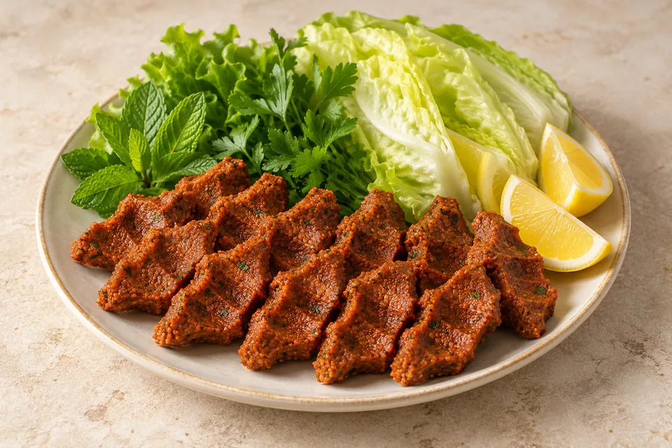 Temsili çiğköfte sunumu