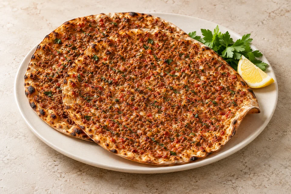 Temsili lahmacun sunumu